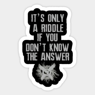 Resident Evil 8 Riddle Sticker